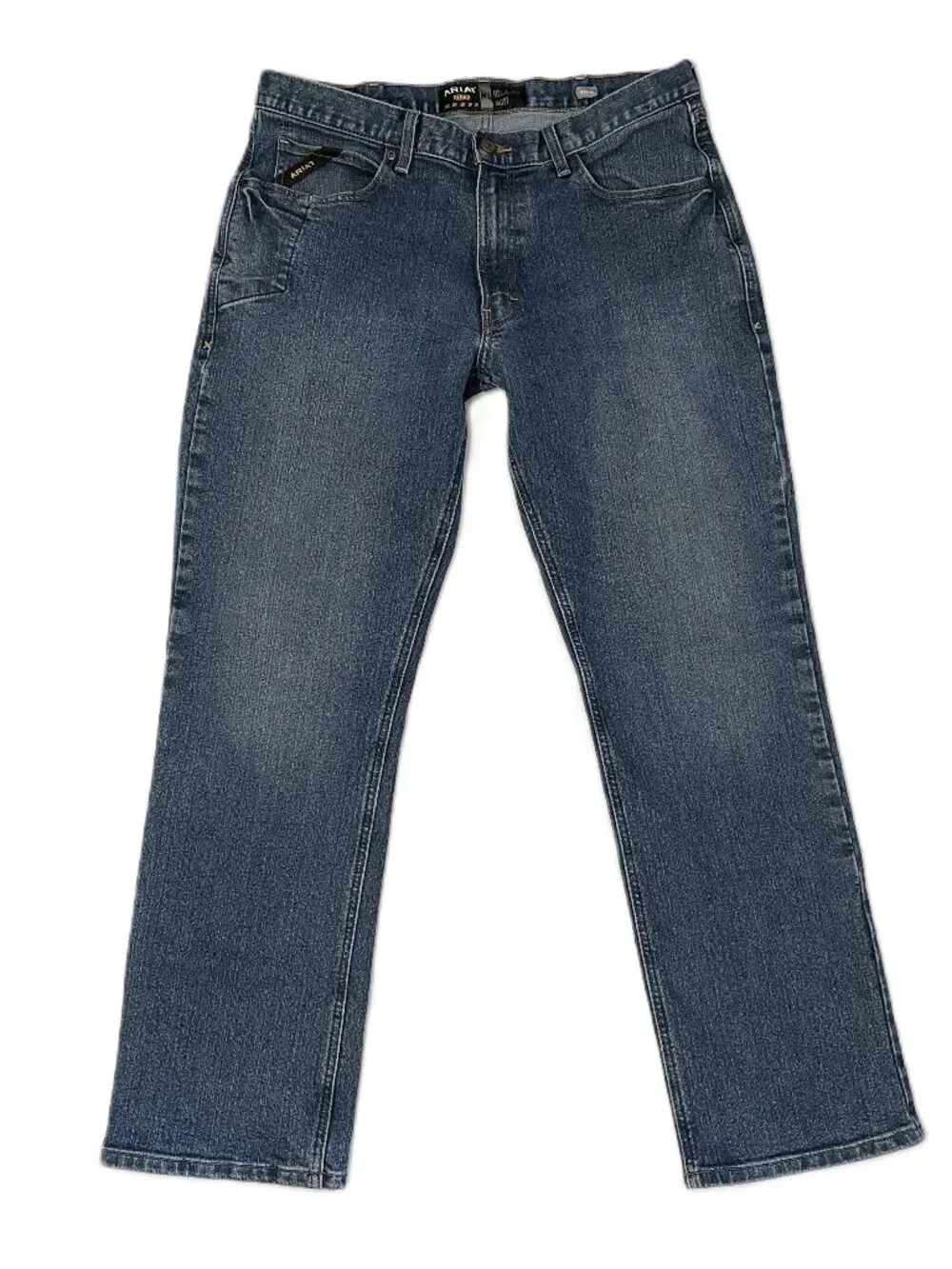 Ariat Rebar M4 Jeans Mens 36x34 Blue Relaxed Bootcut Construction Workwear